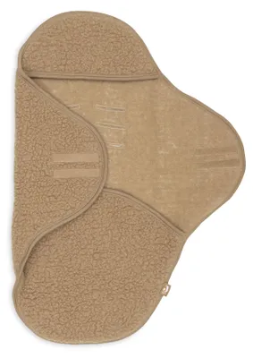Produktbild von Jollein Einschlagdecke für Babyschale Sherpa Merino Wool - Dark Hazel, Deckenverpackung, Beige, Junge/Mädchen