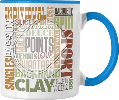 Produktbild von Trendation - Baseball Tasse Geschenk für Baseballspieler (Blau)