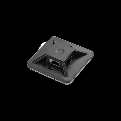 Obrázok produktu pre Držiak káblovej pásky, samolepiaci, 20x20 mm, čierny, 50 kusov