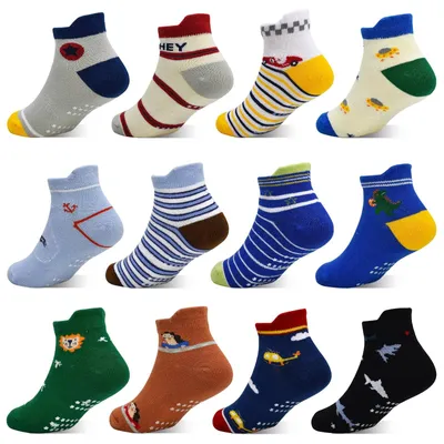 Produktbild von Rutschfeste Kindersocken für Kleinkinder, 12 Paar