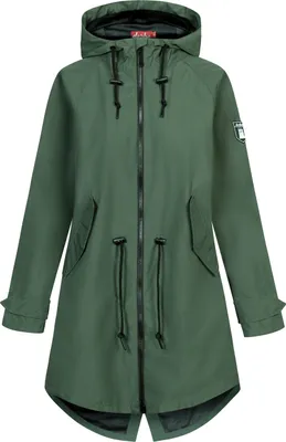 Produktbild von DERBE HAMBURG W-01-XX RIPBY Damen Regenparka Nachhaltig, Größe:38, Farbe:Kombu Green/Black