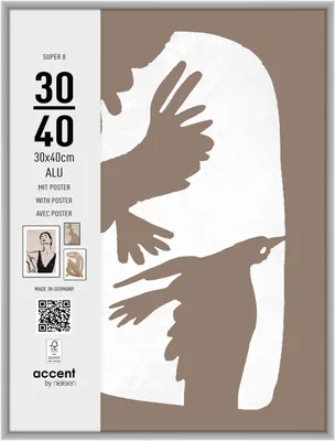 Produktbild von accent by nielsen Aluminium Bilderrahmen Super 8, 30x40 cm, Silber matt