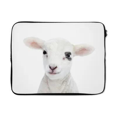 Produktbild von MuchoWow® Laptop Hülle 15 Zoll Lamm - Weiß - Tiere - Natur Laptoptasche - Laptoptasche - Sleeve - Rundum-Schutz
