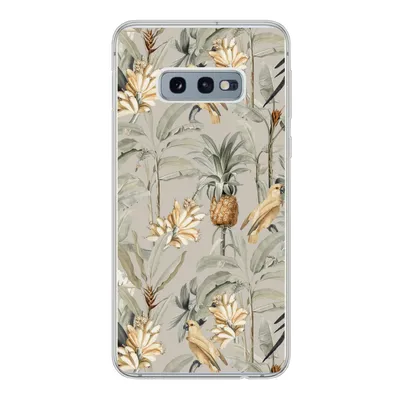 Produktbild von MuchoWow® Handyhülle Schutzhülle Hülle für Samsung Galaxy S10e Blume - Ananas - Vogel Silikon Softcase Handy Hülle - Handy