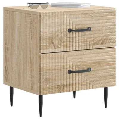 Immagine prodotto di vidaXL Comodino, set da 2 pezzi, rovere Sonoma, 43 x 34,5 x 47,5 cm, materiale a base di legno