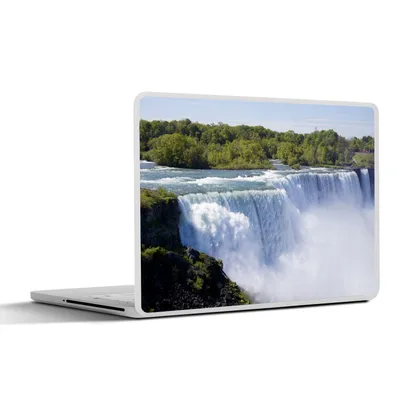 Produktbild von MuchoWow® Laptop Aufkleber Sticker Cover Wasserfall - Baum - Amerika 32.5x23.5 cm - Sticker für Laptop - Selbstklebend