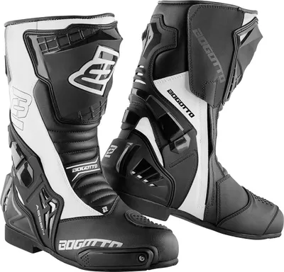 Produktbild von Bogotto Assen Motorradstiefel, schwarz/weiß, 41