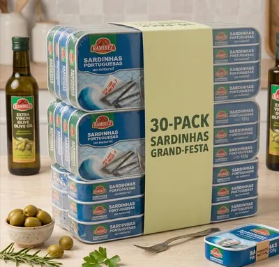 Produktbild von Set 30 Portugiesische Sardinen in eigenem Saft Ramirez 125 g