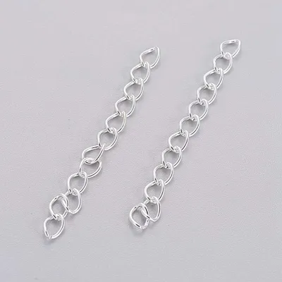 Metallkette Twist Chain 100 Stück 5,5x3,5 mm silber