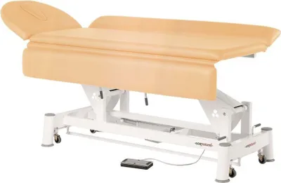 Image de Table de thérapie, table d'examen avec trou visage, électr. div. couleurs + tabouret, couleur:46 ocre