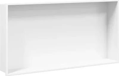 A white recessed shelf or niche.
