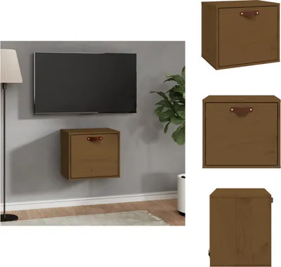 Produktbild von vidaXL Wandschrank Honigbraun 40x30x35 cm Massivholz Kiefer - Wandregale