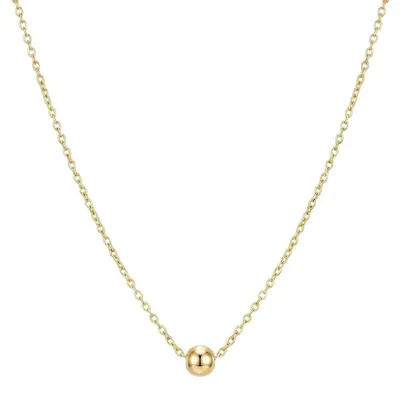 Produktbild von 375 Echtgold Kette Damen Kugel Anhänger minimalistisch elegant