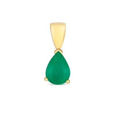 Produktbild von 9 Karat (375) Gold Damen - Anhänger mit Smaragd - 13mm*5mm; TRS3408