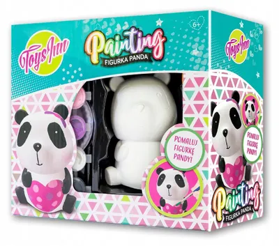 Produktbild von STNUX Kreativ-Set Malfigur Panda mit Farben