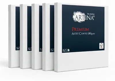 Image de Toile Artina sur châssis, qualité supérieure, 60 x 80 cm, lot de 5
