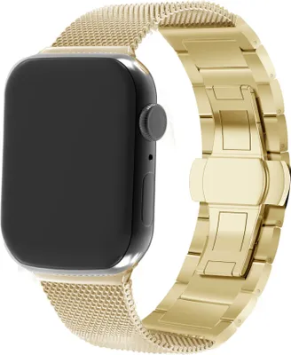 Produktbild von Strap-it Apple Watch 8 Milanese Stahlarmband (Gold)