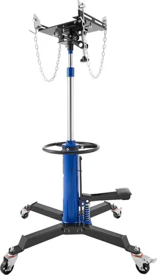 Zdjęcie produktu dla Hydrauliczny podnośnik skrzyni biegów, udźwig 1660 funtów / 0,75 tony Teleskopowy podnośnik skrzyni biegów z pedałem nożnym, obrotowym kołem 360°, wysokością podnoszenia 88–176 cm, wciągarka do garażu/warsztatu