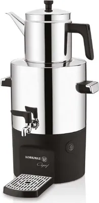 Produktbild von Korkmaz Elektrische Teemaschine Samowar Semaver Caysef Inox Chrom A841-01