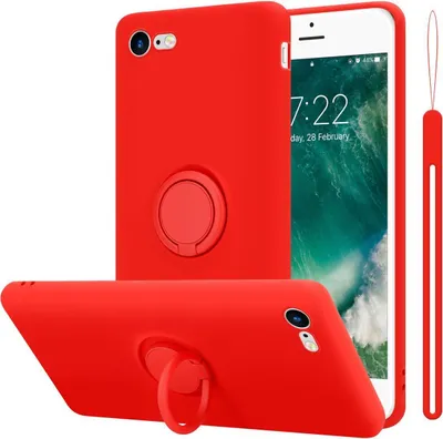 Obrázek produktu pro Cadorabo pouzdro pro Apple iPhone 7 / 7S / 8 / SE 2020 Protective Cover in Red Pouzdro na mobilní telefon TPU Case Cover