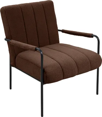 Produktbild von SVITA KYLE Loungesessel Polstersessel Akzentstuhl Wohnzimmer mit Armlehne Braun