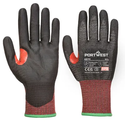 Produktbild von Portwest A670 CS AHR13 PolyurethanSchnittschutzhandschuh Black Gr. M