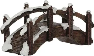 Produktbild von Miniaturdorf Holzbrücke als Weihnachtsfigur, Landschaftsaccessoire aus Holz, Breite 1.0 cm