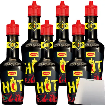 Produktbild von Maggi WÜRZE HOT scharf würzig ideal zu Wraps Chili Frikadellen 6er Pack (6x100ml) usy Block