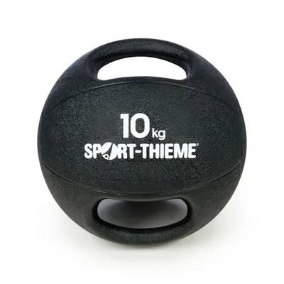 Produktbild von Sport-Thieme Medizinball "Dual Grip", 10 kg, Schwarz