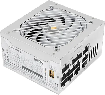 Zdjęcie produktu dla Mars Gaming MPB1000SIMW, 1000 W, 220 - 240 V, 47 - 63 Hz, 15 A, Aktywne, 150 W