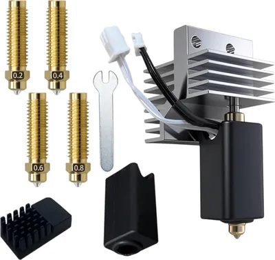 Image de Kit hotend 0,4 mm en remplacement de l'extrudeuse de l'imprimante 3D Elegoo Centauri Carbon avec buses de 0,2 mm, 0,4 mm, 0,6 mm et 0,8 mm