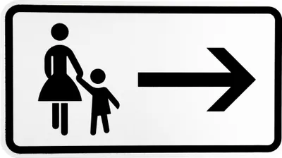 Produktbild von ORIGINAL Verkehrsschild Nr. 1000-22 nach StVO und RAL-Gütebedingungen Fußgänger Gehweg rechts gegenüber benutzen Verkehrszeichen Schild Straßenschild Zusatzschild