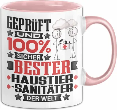 Produktbild von Haustiersanitäter Geschenk Lustiger Spruch für Haustiersanitäter Geschenkidee Bester Haustiersanitäter Der Welt (Rosa)