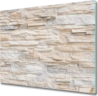 Produktbild von Glas Herdabdeckplatte 60x52 cm Spritzschutz Glasabdeckplatte Schneidebrett Backsteinmauer