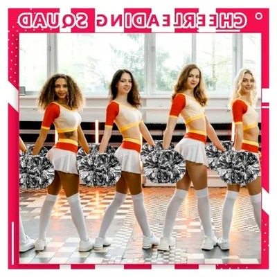 Produktbild von 12 Stück Cheerleading Pom Poms, 14,57 Zoll Cheerleader Pompoms mit Griff, geeignet für Teamgeist und Sportveranstaltungen