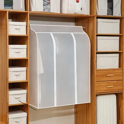 Zdjęcie produktu dla Przezroczysta osłona na ubrania z zamkiem błyskawicznym