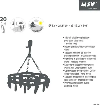 Obrázok produktu pre Mini rotačná sušička čierna okrúhla