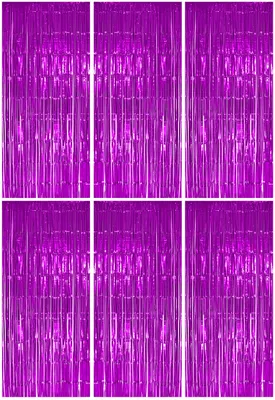Produktbild von 6x Lametta Vorhang - pink - 91x244 cm