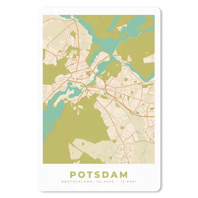 Produktbild von MuchoWow® Mauspad Mousepad Karte - Potsdam - Karte - Vintage - Stadtplan 40x60 cm - Mousepads - Maus Mat - Pad - Mausunterlage - Schreibtisch Accesoire