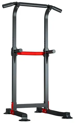 Zdjęcie produktu dla Drążek do podciągania - Stojak do podciągania i dipów - Regulowany - 150 kg - Czarny