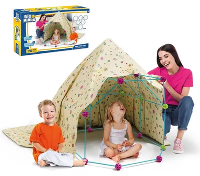 Productafbeelding van Solidchoice - Bouwspeelgoed Tentenset voor Kinderen, 70 Stuks
