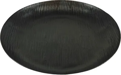 Produktbild von Tablett schwarz 30 cm | Kerzentablett Dekoteller Handarbeit | Deko Tablett rund