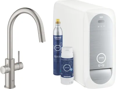 Produktbild von GROHE 31541DC0, Ziehen, Edelstahl, Hebelgriffe, Einzelbild, Typ C, Keramik