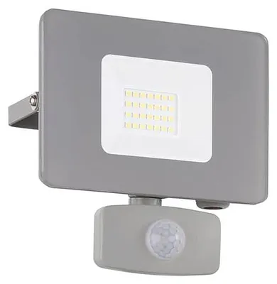 Productafbeelding van LED-schijnwerper, grijs, IP44, 20W, 1800 lumen, daglicht, 5000K (koud wit), met bewegingssensor