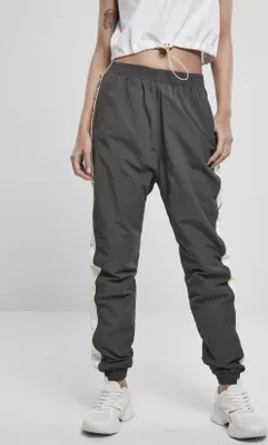 Produktbild von Urban Classics TB3415 | Ladies Piped Track Pants Trainingshose Damen - Farbe: darkshadow/electriclime - Größe: XL