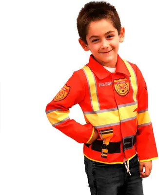 Immagine prodotto di Deqube Pompiere Travestimento Rosso 3-6 Anni Rosso 3-6 Anni