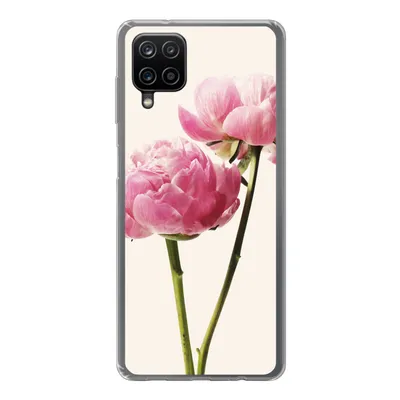 Produktbild von MuchoWow® Handyhülle Schutzhülle Hülle für Samsung Galaxy A12 Blumen - Blüte - Rosa Silikon Softcase Handy Hülle - Bild