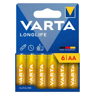 Immagine prodotto di VARTA R6 (AA) Batteria alcalina Longlife 6 pezzi.