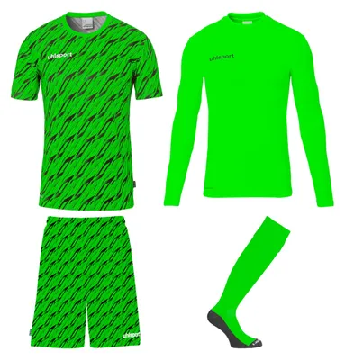 Produktbild von Uhlsport Progressive Torwart Set S fluo grün/schwarz