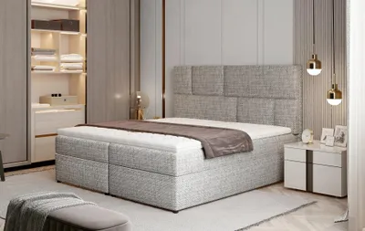 Produktbild von Boxspringbett 140x200 FARELO - hellgrau